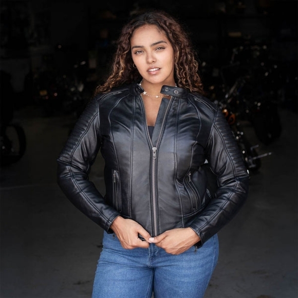 NEW Milwaukee Leather MMC20000 Foxy Womens Jacket XL Biker Genuine Leather Moto - Picture 6 of 16